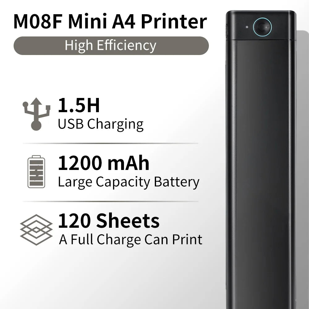 Mobile A4 Thermal Printer: Print Anywhere, Anytime!